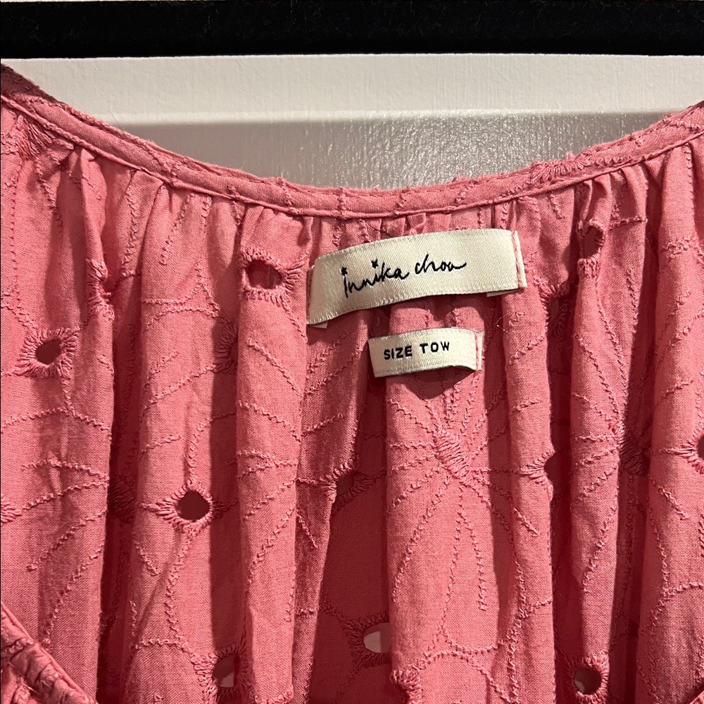 Flutter Sleeve Pink Tiered Maxi Dress with Tie Waist - Picture 6 of 10